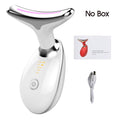 7-in-1 facial massager and neck lifting device with USB cable and instruction card for skin rejuvenation.